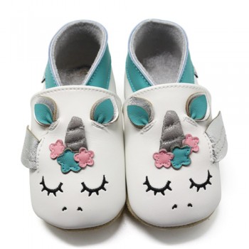 Chaussons cuir Licorne