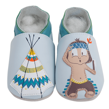 Chaussons cuir Indien