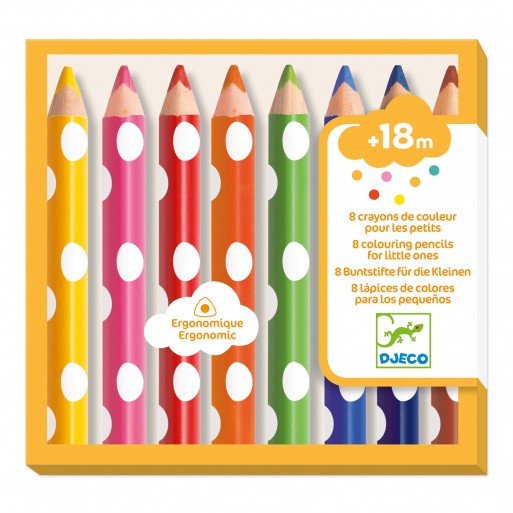 8 crayons de couleurs pour les petits - papeterie