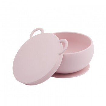 Bol couvercle silicone Rose