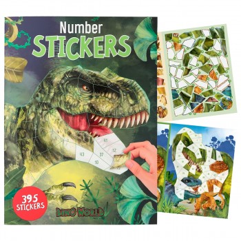 Dino World Number Stickers...